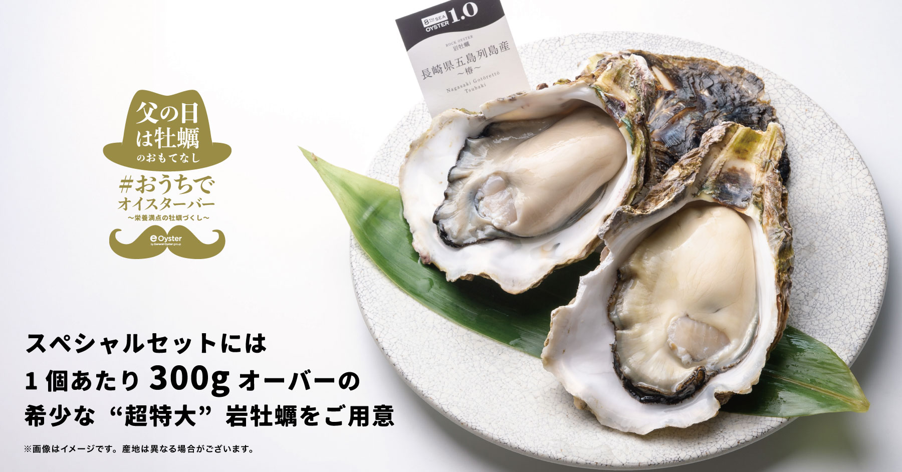 スペシャルセットには超特大岩牡蠣2個をお届け